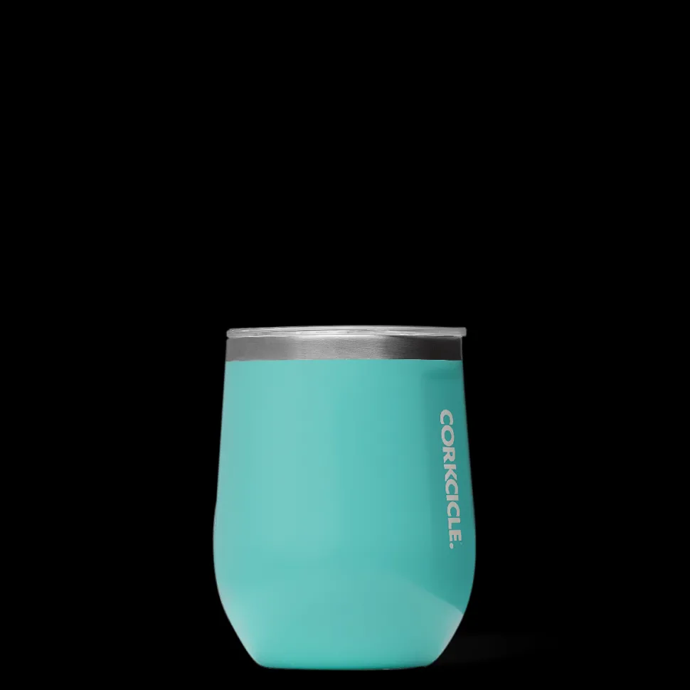 Stemless & Flute-CORKCICLE Classic Stemless Gloss Turquoise