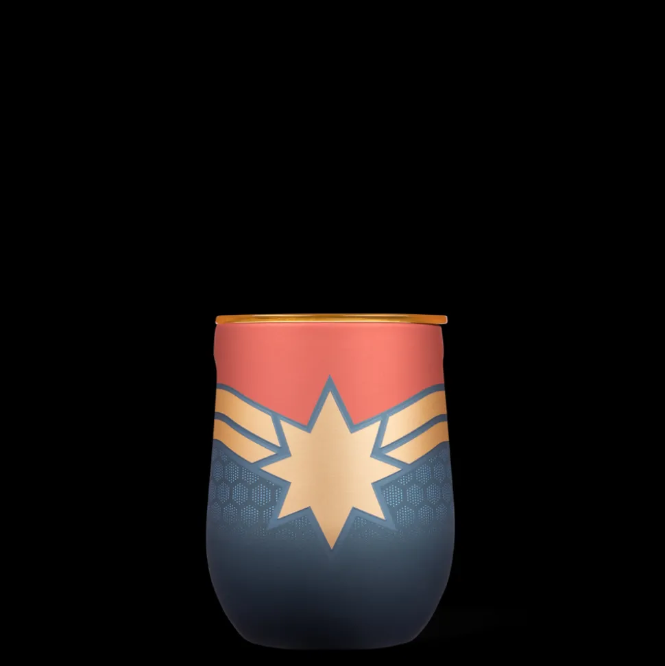 Stemless & Flute-CORKCICLE Marvel Stemless Captain Marvel