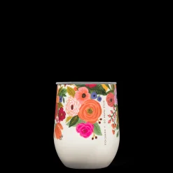 Stemless & Flute-CORKCICLE Rifle Paper Co. Stemless Garden Party Cream