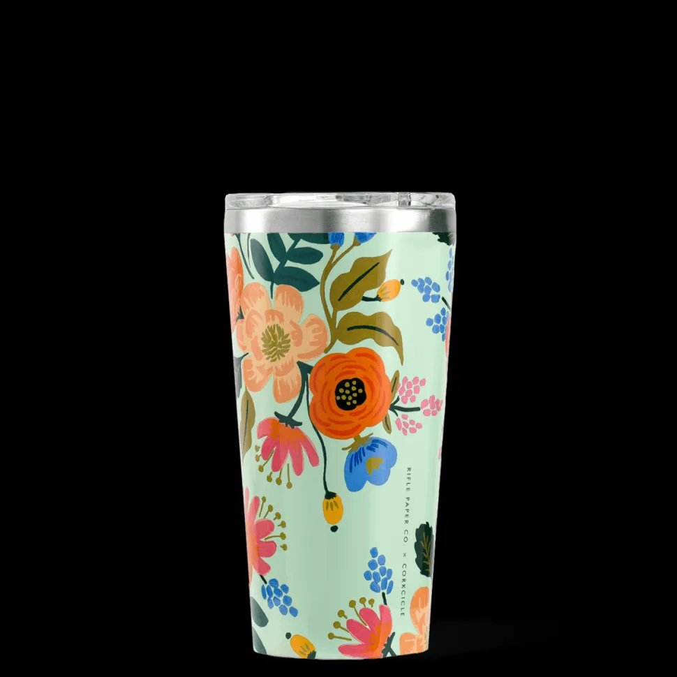 Tumbler-CORKCICLE Rifle Paper Co. Tumbler Mint Lively Floral