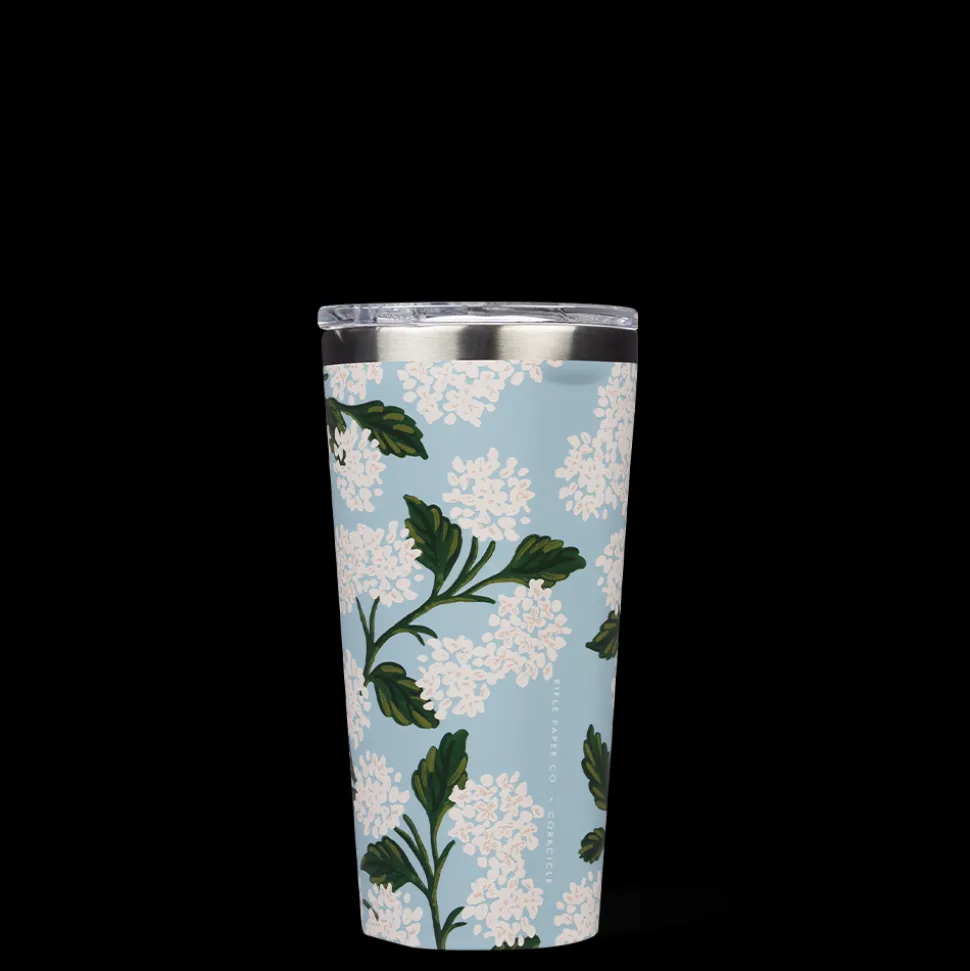 Tumbler-CORKCICLE Rifle Paper Co. Tumbler Blue Hydrangea